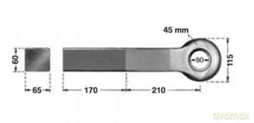 Ucho Dyszla Fi 50 Do Spawania Rockinger