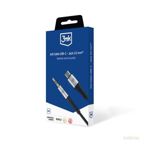 Kabel 3mk AUX Cable USB-C - Jack 3,5 mm