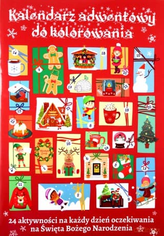 Kalendarz adwentowy do kolorowania - Katarzyna Borucka