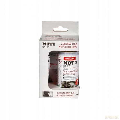 Zestaw motocyklowy Autoland Moto Care smar + chusteczki do kasku