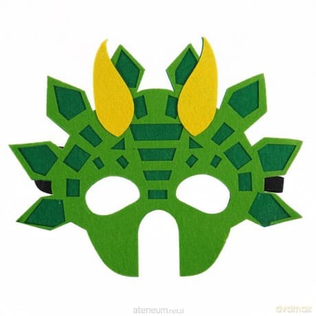 Maska filcowa zwierzątka - dinozaur