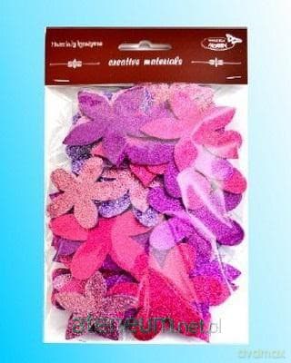 Kwiatki brokatowe 60szt