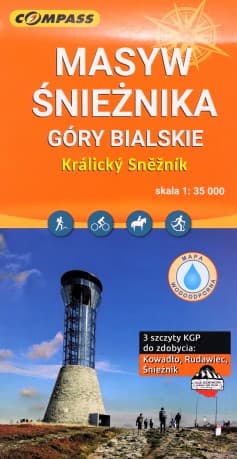 Mapa turystyczna laminowana Masyw Śnieżnika, Góry Bialskie 1:35 000
