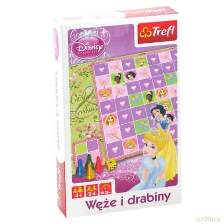 TREFL Węże i drabiny / Snakes and Ladders Princess podróżna (00848) (Disney)