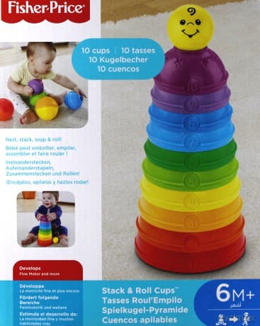 FISHER PRICE Okrągłe kubeczki do ustawiania W4472