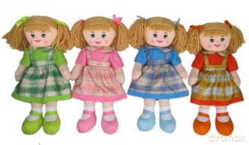 Lalka szmacianka 30cm 4 wzory 165237 mix