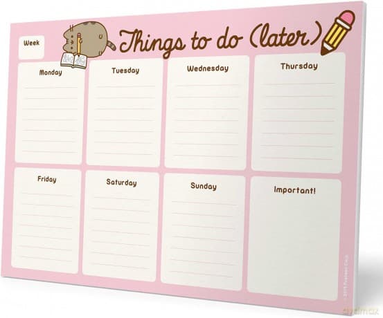 Planner A4 tygodniowy Pusheen Rose BPSA40001