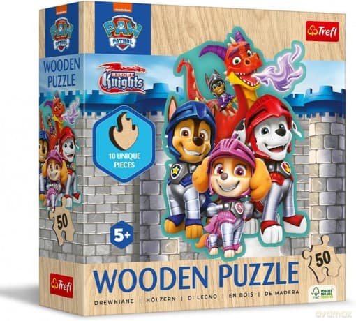Puzzle konturowe 50 Przygody z Psim Patrolem