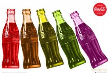Coca Cola 5 Bottles Falling