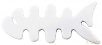 Zawijacz kabla słuchawkowego w kształcie ryby - biały