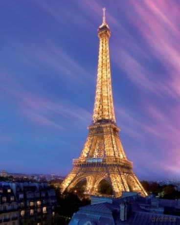 Eiffel Tower At Dusk