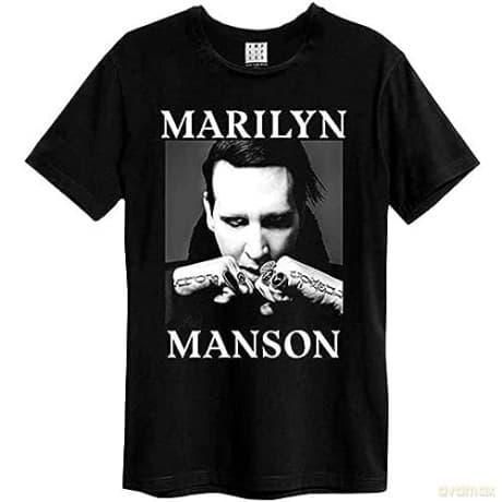 Marilyn Manson: Marilyn Manson Fists Amplified Vintage Black Large T Shirt