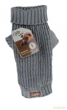 All For Paws - Knitted Dog Sweater Fishermans Grey M 30.5cm