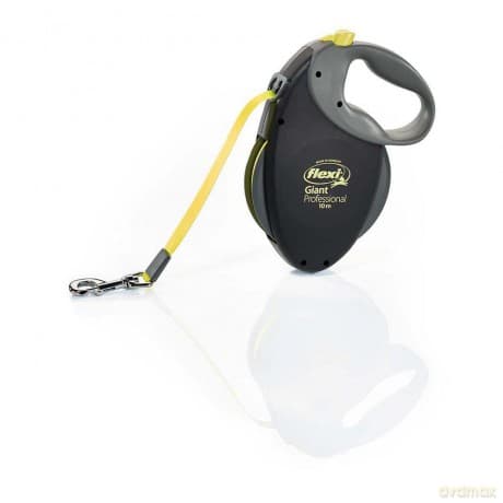 FLEXI - Leash Giant L 10M Tape Black/Neon Yellow Max 50Kg