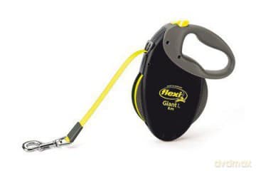 FLEXI - Leash Giant L 8M Tape Black/Neon Yellow Max 50Kg