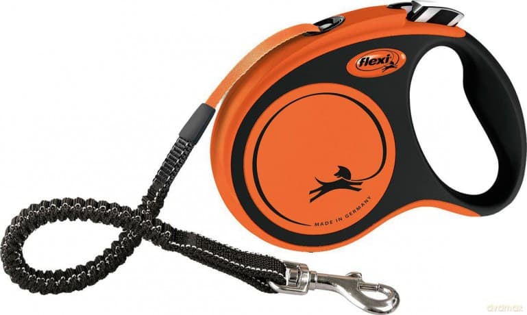 FLEXI - Leash Xtreme S Tape 5M Black/Orange Max 20Kg