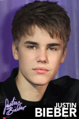 Justin Bieber Pin Up Purple