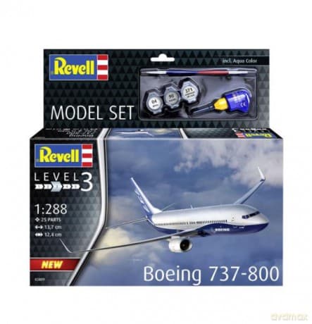 Model do sklejania Revell 63809 1:288 BOEING 737-800 Zestaw