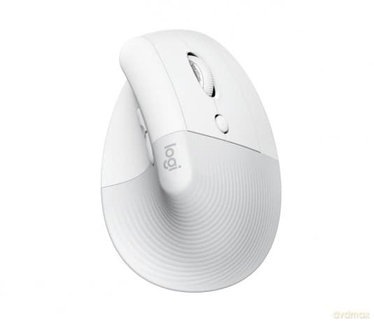 Logitech - Lift Ergo Mouse, Off-white/Pale Grey