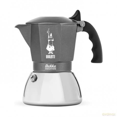 Bialetti - Brikka Induction 4 Cup Espresso maker Black, Silver