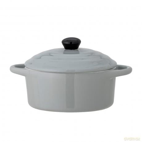 Bloomingville - Thanos Serving Pot w/Lid, Grey, Stoneware (82057703)