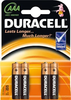 Duracell Baterie Alkaliczne C&B Lr03 AAA Mn2400/1,5v 4sztuki