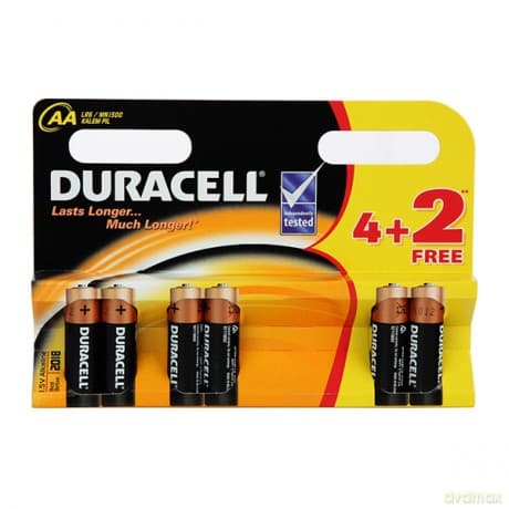 Duracell Baterie Basic AA/Lr6 4+2