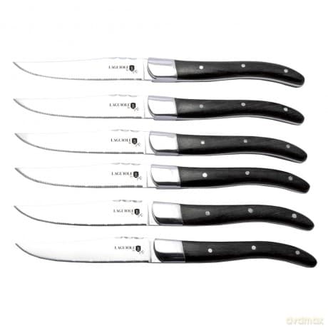 BerlingerHaus - 6 pcs steak knife with black wood handle (BH/2469)