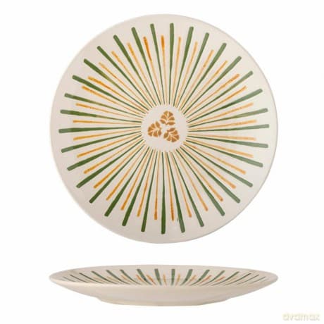 Bloomingville - Heikki Serving Plate, Green, Stoneware (82060379)