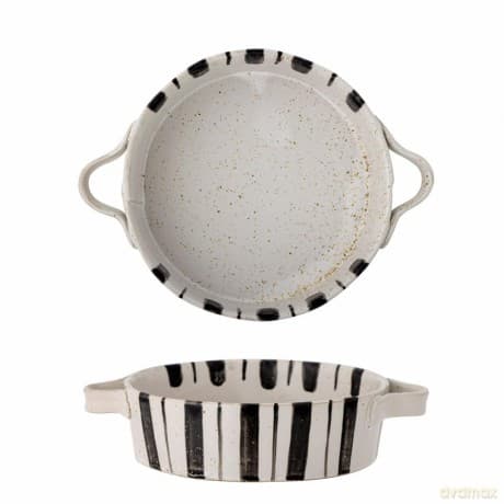 Bloomingville - Marita Serving Dish, Black, Stoneware (82060184)