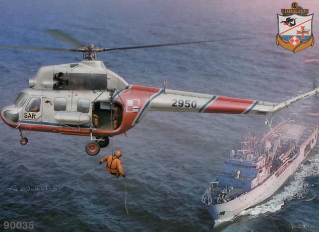 Aeroplast Pzl Mi2 Śmigłowiec Morski