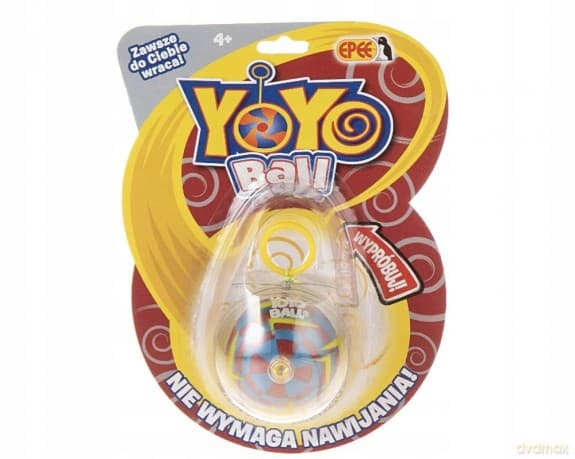 Yoyo Ball bordowy blister, yoyo z żółtymi strzałkami