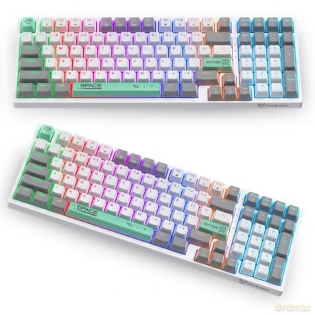 ONIKUMA G38 Klawiatura Mechaniczna Gamingowa RGB Biały/szary