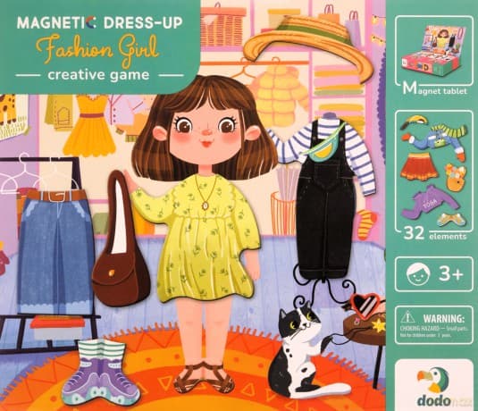 Gra magnetyczna Ubieranka Modna dziewczyna 200243