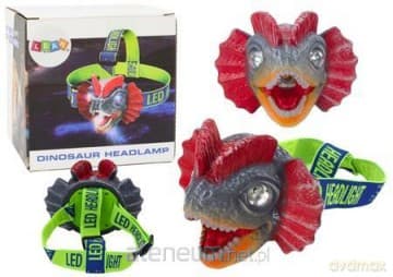 Latarka czołówka regulowana Dinozaur