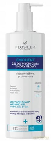 FLOS EMOLIENT Żel d/ciała i włos.sk. wrażliwa400ml