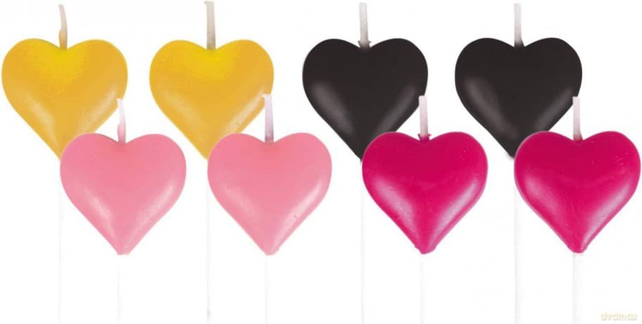 Mini świeczki everyday love serca 8szt