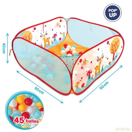 Ludi - Play pen with balls - Forest - (LU20005)