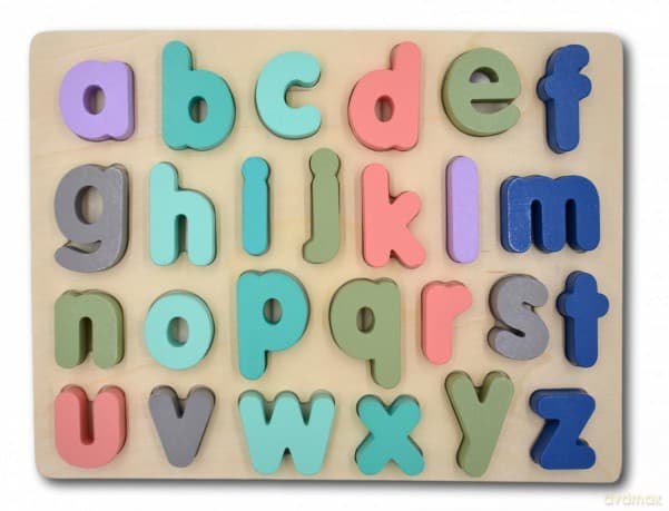 Układanka drewniana Alfabet litery małe