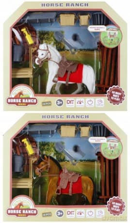 Konik flokowany z akcesoriami Mega Creative 526121