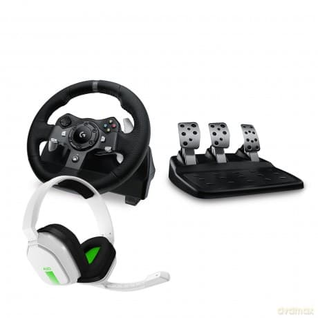 Logitech G920 Wheel + Astro A10 Xbox Headset White