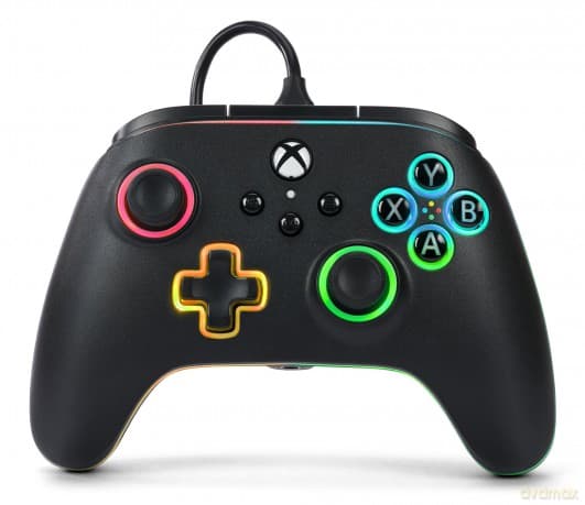 PowerA Advantage Wired Controller - Xbox Series X/S - m/ Lumectra + RGB LED Strip - Black