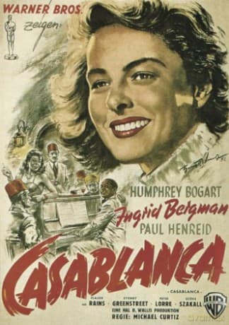 Casablanca - Humphrey Bogart, Ingrid Bergman