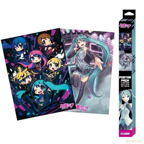 HATSUNE MIKU - Set 2 Posters Chibi 52x38 - Hatsune Miku