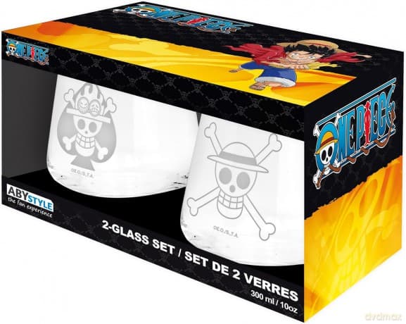 ONE PIECE - Zestaw 2 szkalnki - Luffy & Ace EUROPE 2x300ml
