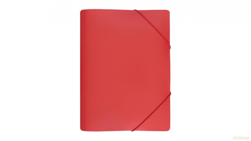 Teczka A4 z gumką szeroka SP czerwona