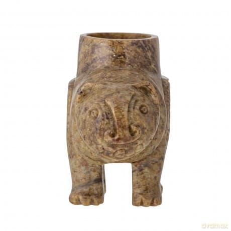 Bloomingville - Novia Votive - Brown Soapstone (82059539)