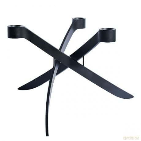 Uyuni - Lightarch taper Candle holder 3'arm - Matte black (UL-30262)