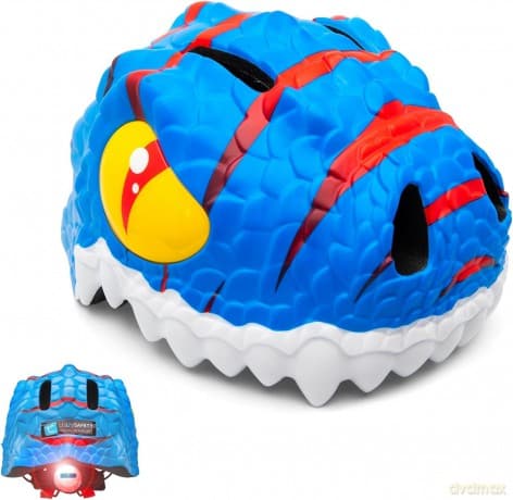 Crazy Safety - Dino Bicycle Helmet - Blue (100201-02-01)