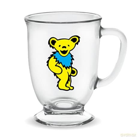 Grateful Dead: Grateful Dead Yellow Dancing Bear 16Oz Glass Cafe Kubek